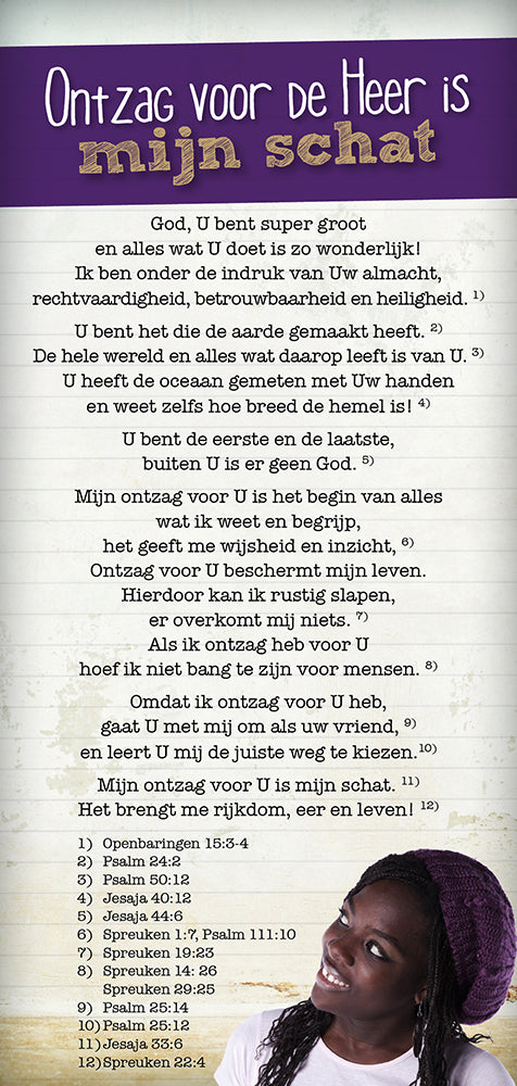 Ontzag voor de Heer is mijn schat