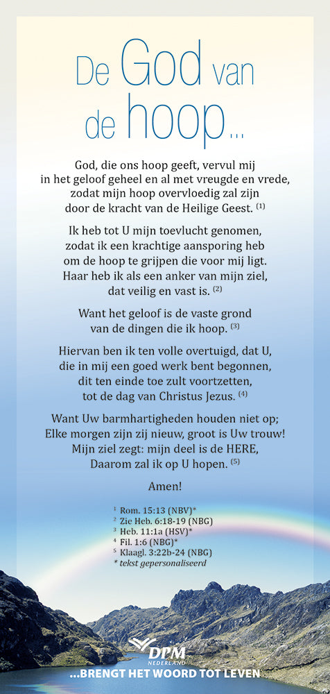 De God van de Hoop website