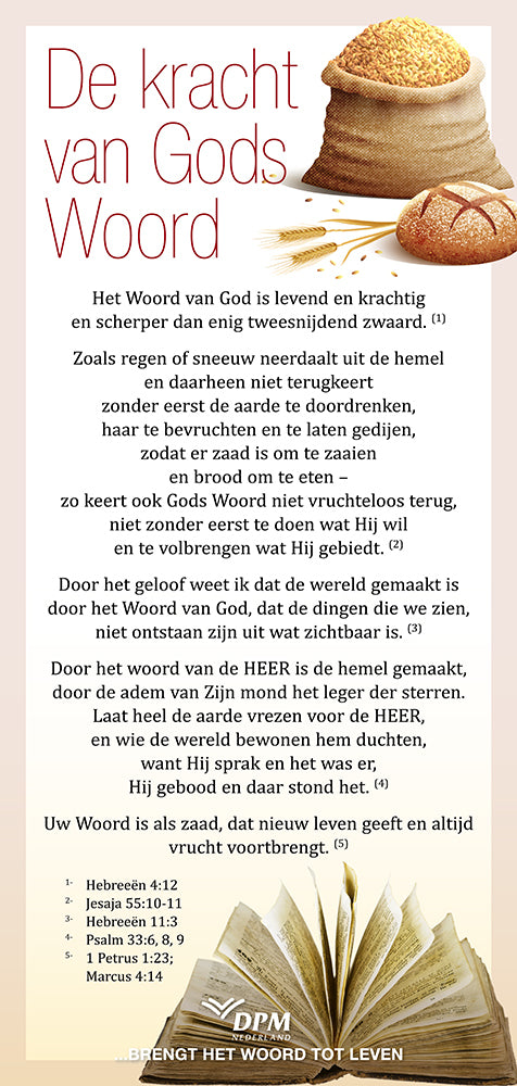 De kracht van Gods Woord Proclamatiekaart Derek Prince