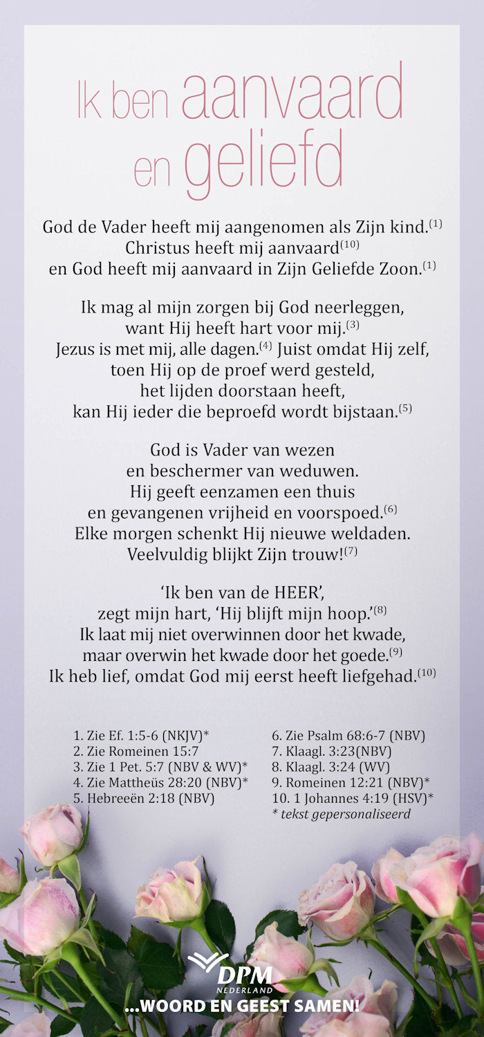 Ik ben aanvaard en geliefd