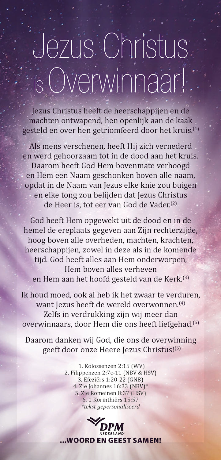 Jezus Christus is Overwinnaar