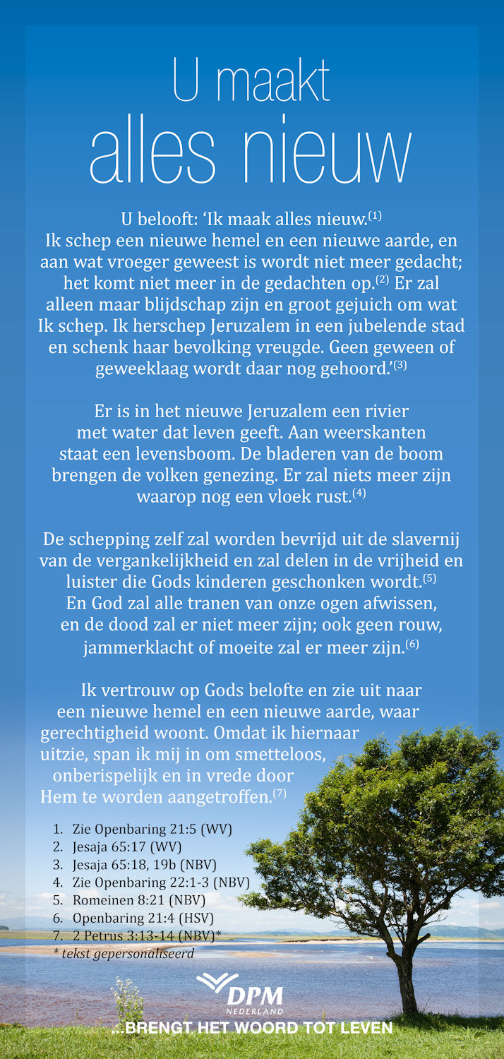 U maakt alles nieuw